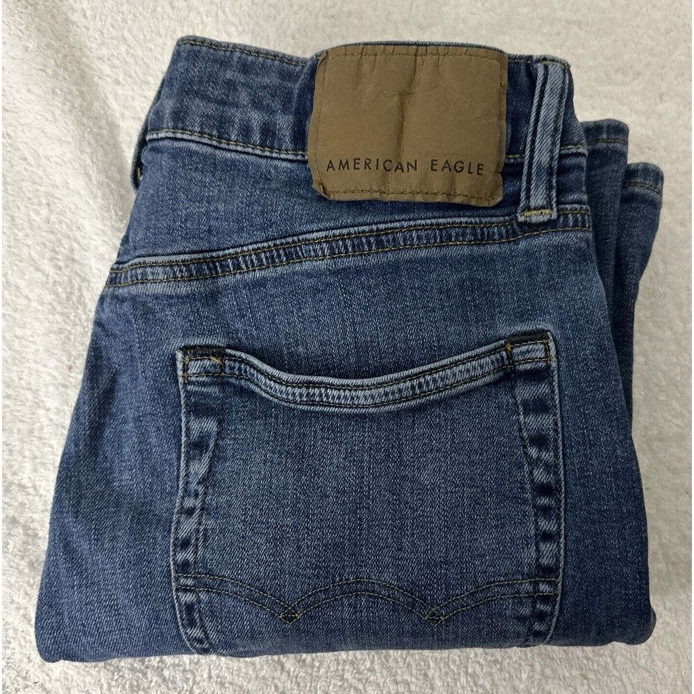 American Eagle Mens Jeans Size 26x28 (28x26) Airflex Original Boot Cut Low Rise